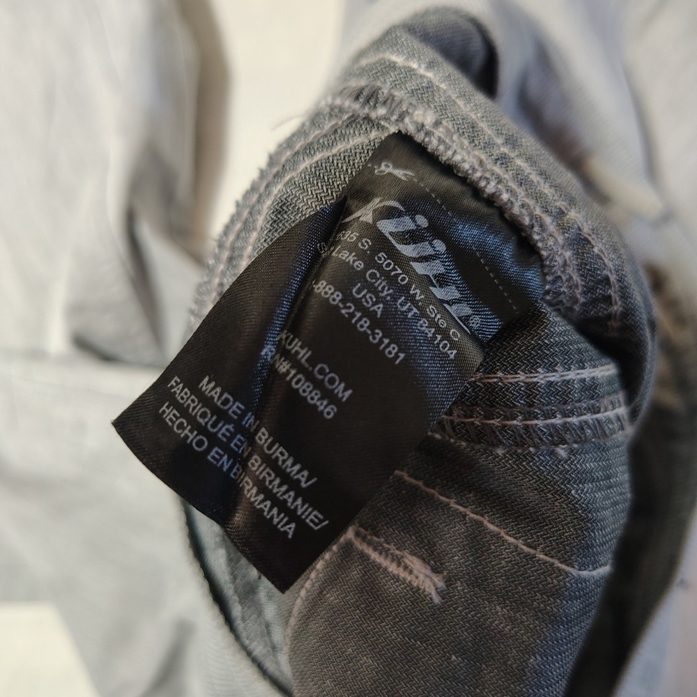 KUHL Pants Womens 12 Regular Ash Gray Cabo Linen Blend Hiking Style 6272 - Picture 11 of 15